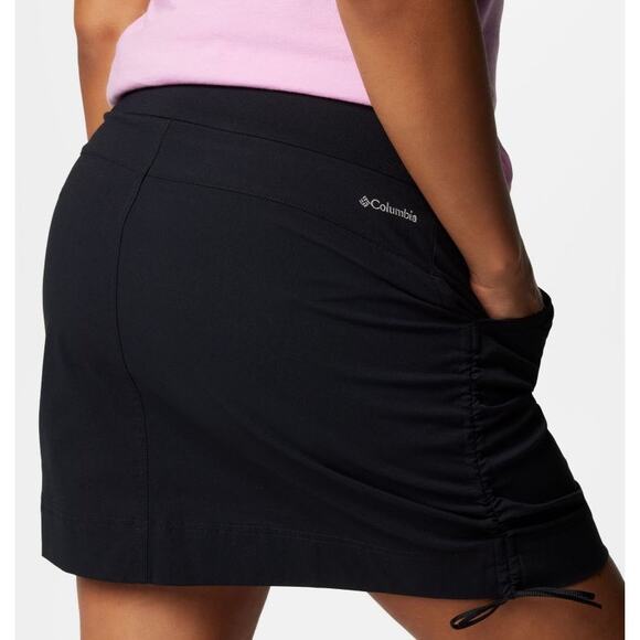 Columbia Anytime Black Casual Side Cinch UPF Mini Skort Size Medium - Picture 2 of 10